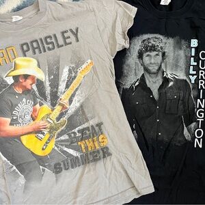 Vintage concert tees 
Brad paisley 
Billy currington
Not 47 brand